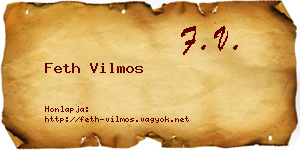 Feth Vilmos névjegykártya