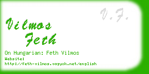 vilmos feth business card